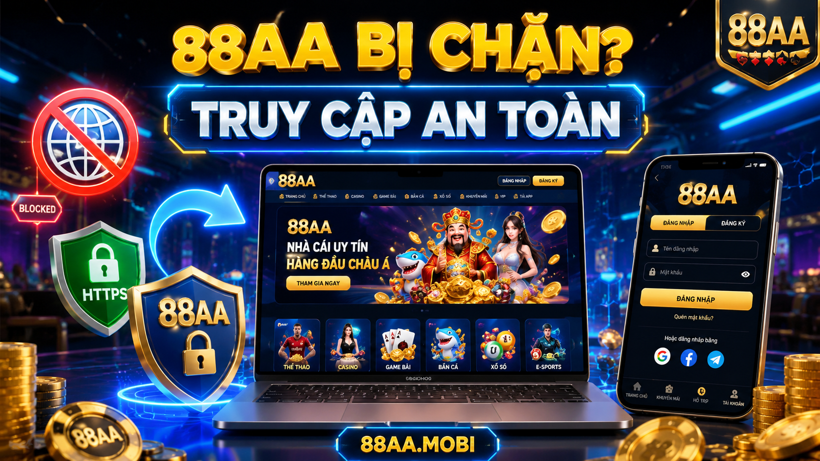 88AA bị chặn cách truy cập an toàn